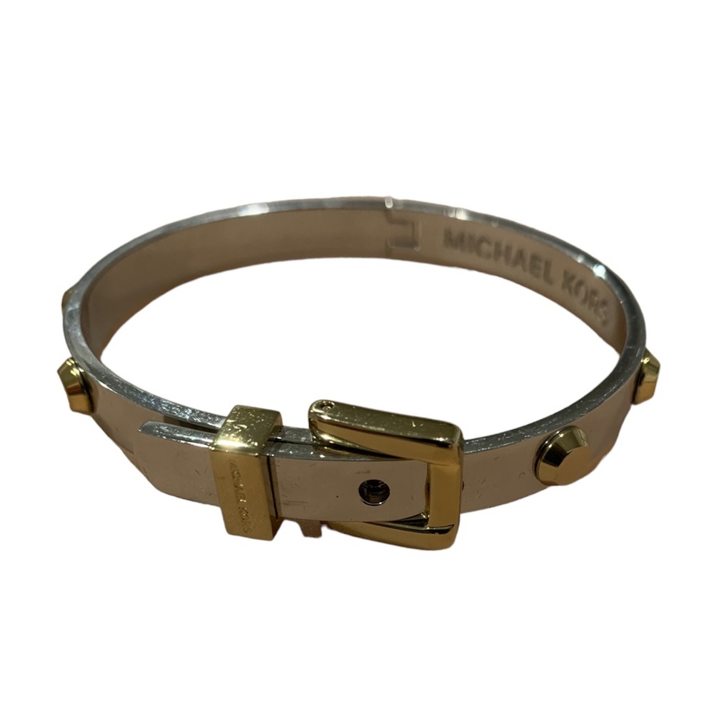 Michael Kors Silver/Gold Buckle Bangle (with dust bag)